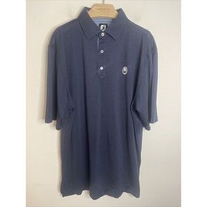 Footjoy FJ Mens S/S Polo Sz L Blue (Tree Logo)